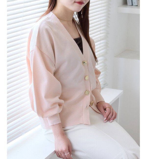 VIS「【WEB限定】メタル釦オーバーサイズカーディガン」|カーディガン|