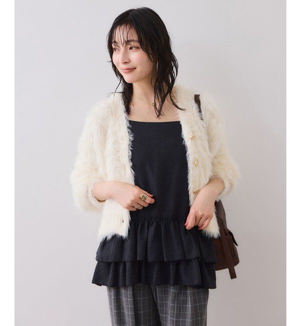 VIS「ラビットライクVネックカーディガン/イージーケア・WEB限定カラー」|カーディガン|