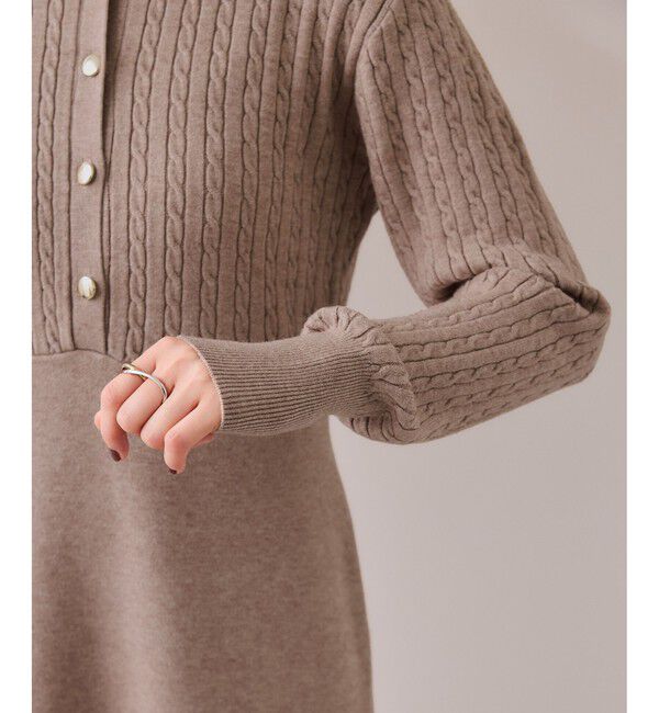 VIS「ポロケーブルモチモチニットワンピース」|ワンピース|