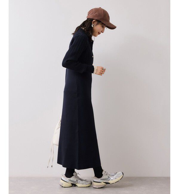 VIS「ポロケーブルモチモチニットワンピース」|ワンピース|