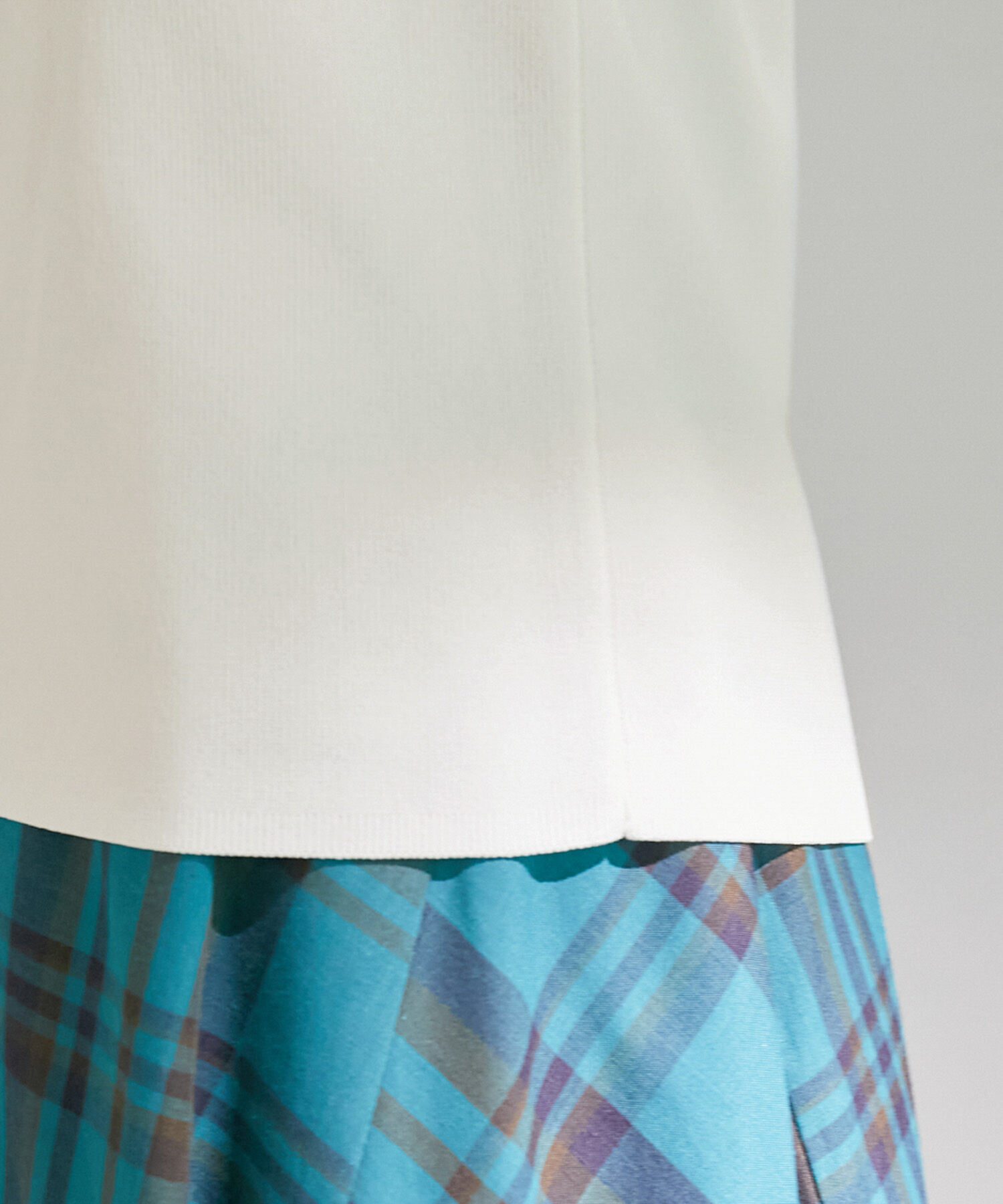 Rope&rsquo;Picnic「UVカット・洗える・接触冷感/Vスカラップネックハーフスリーブニットプルオーバー」|ニット・セーター|