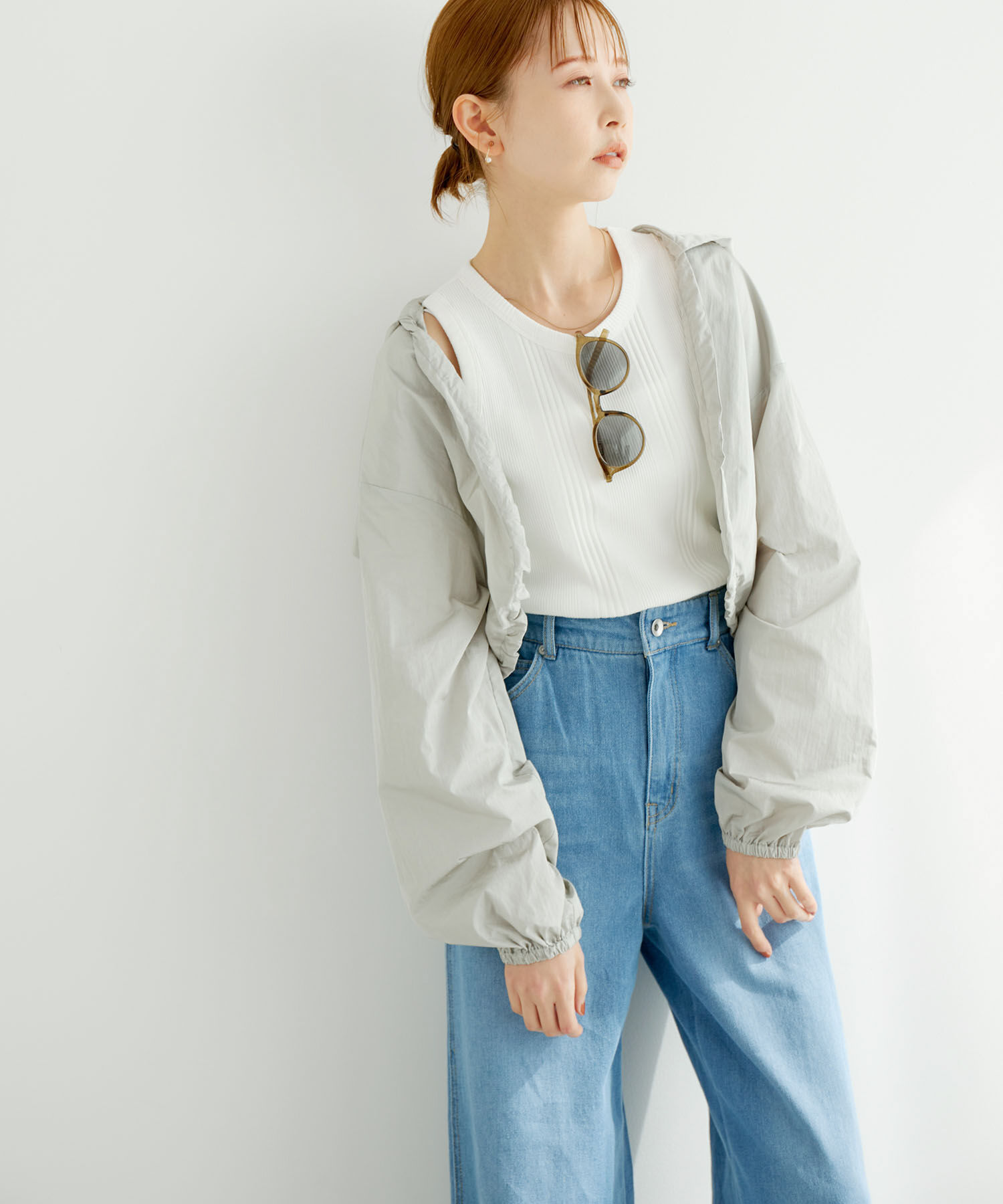 ROPE PICNIC PASSAGE「撥水加工・UVカット/ドロストシャーリングボレロ」|その他|