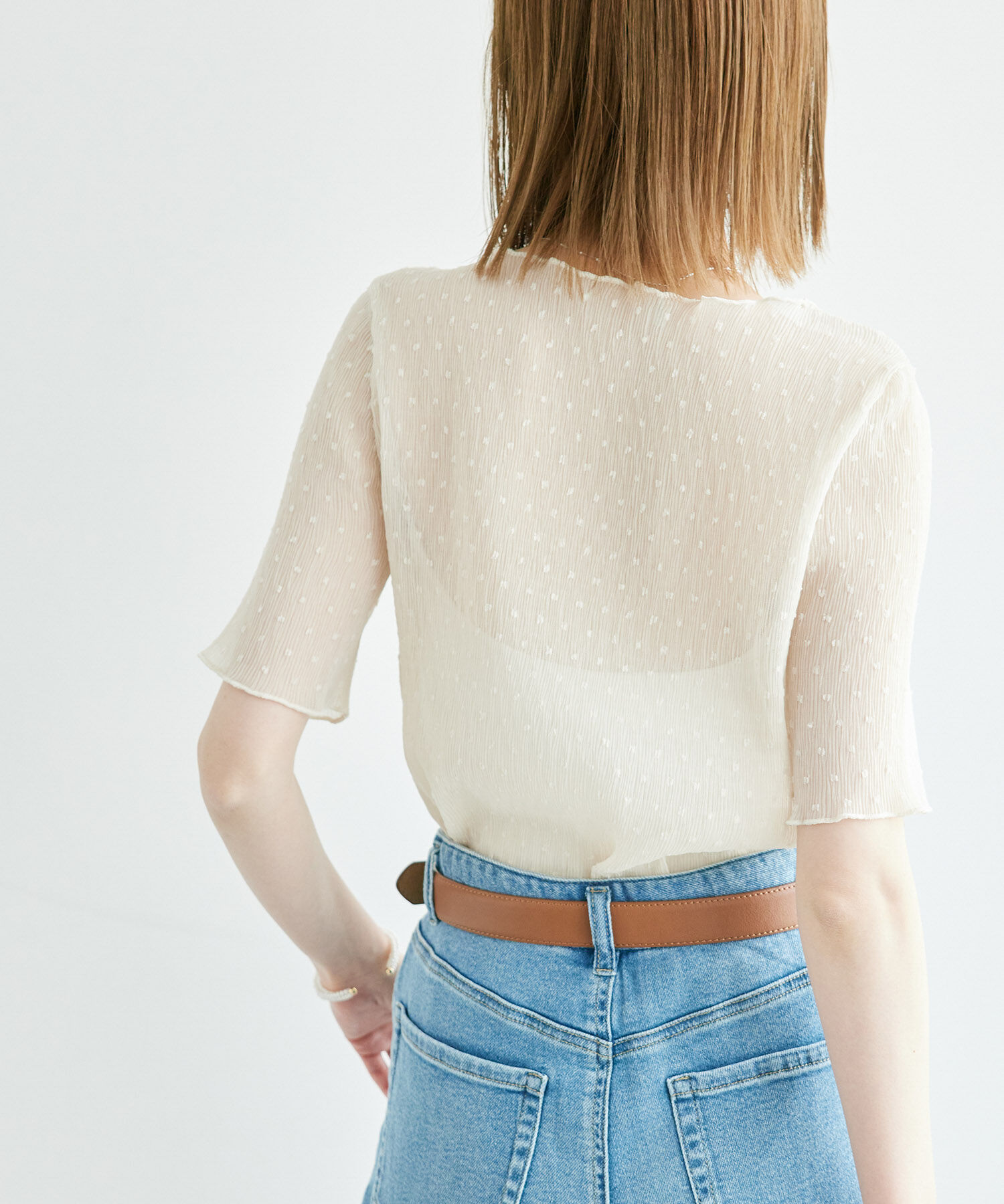 Rope&rsquo;Picnic「ドットシアーブラウス」|シャツ・ブラウス|