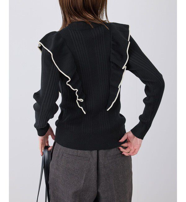 Rope&rsquo;Picnic「ランダムリブフリルニットプルオーバー」|ニット・セーター|