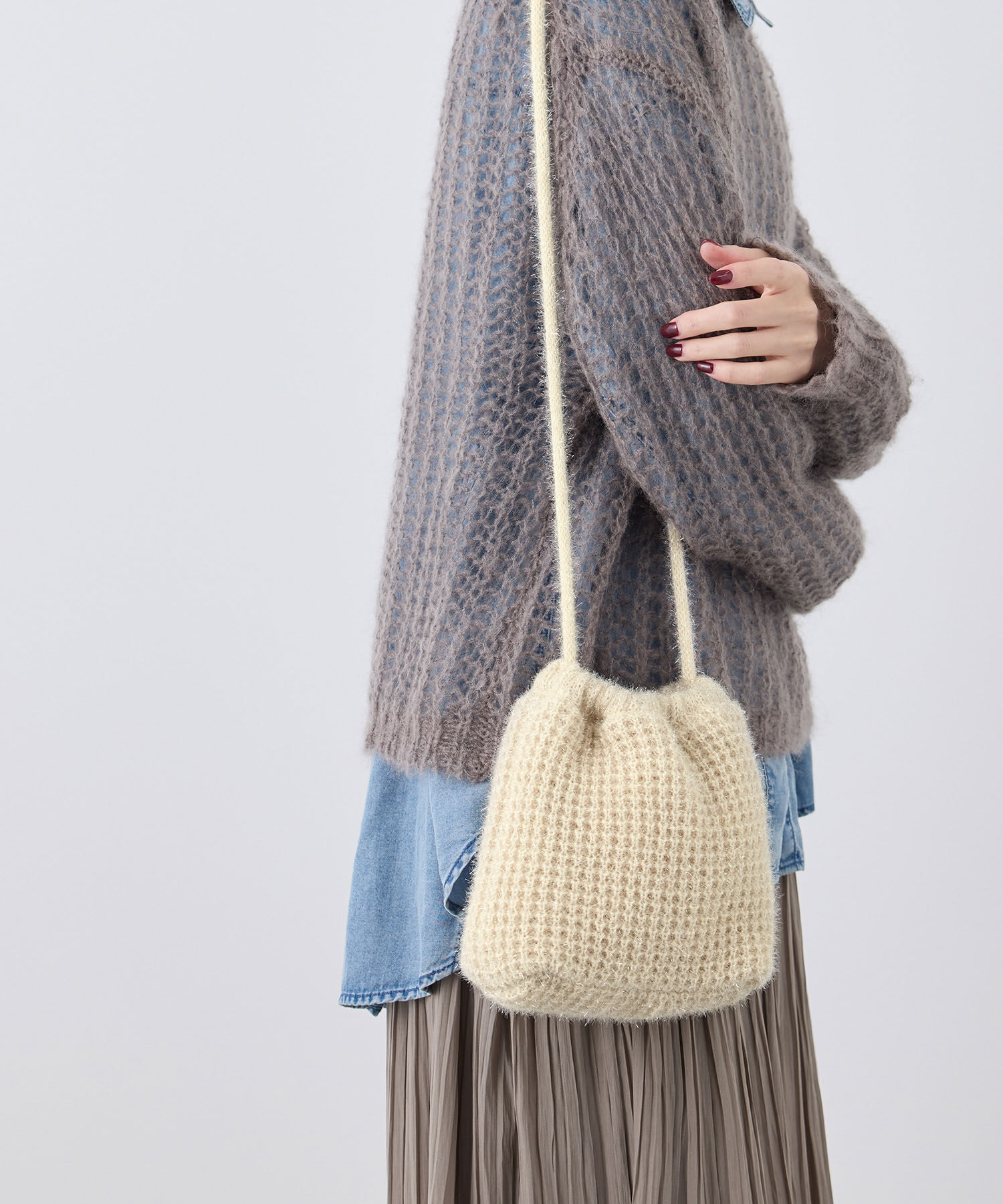 ROPE PICNIC PASSAGE「キラキラニットショルダーバッグ」|ショルダー・メッセンジャー|