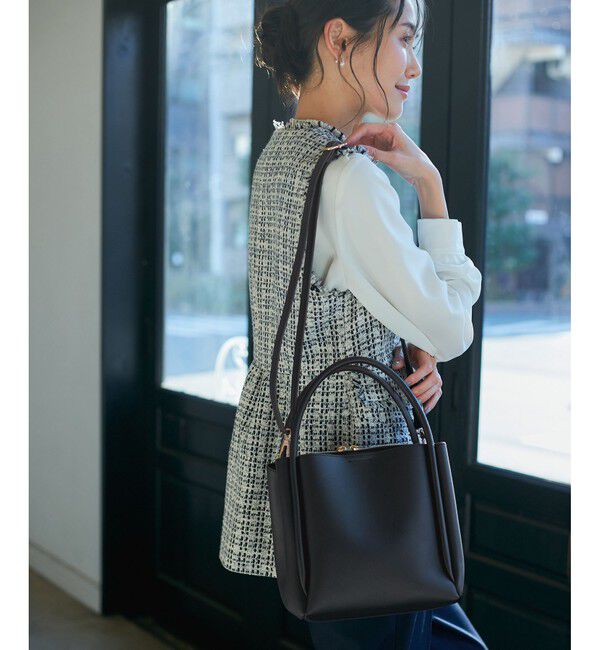 ROPE PICNIC PASSAGE「3層スクエアフォルムミドルショルダー＆ハンドバッグ」|ショルダー・メッセンジャー|