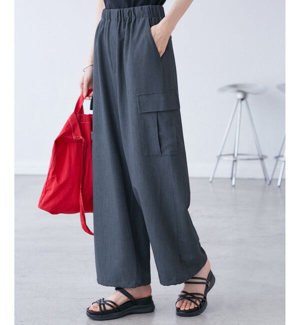 Rope&rsquo;Picnic「【UVカット・接触冷感・イージーケア】イージーカーゴパンツ」|カーゴ|