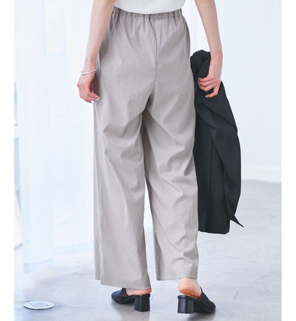 Rope&rsquo;Picnic「【UVカット】レーヨンナイロンイージーワイドパンツ」|チノ|