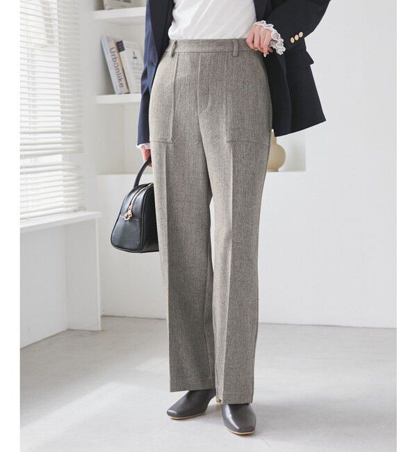 Rope&rsquo;Picnic「ベイカーワイドパンツ/通勤対応」|チノ|