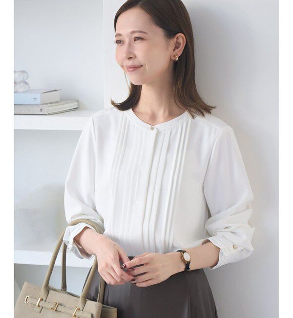 Rope&rsquo;Picnic「フロントピンタックブラウス/一部WEB限定カラー」|シャツ・ブラウス|ホワイト(10)