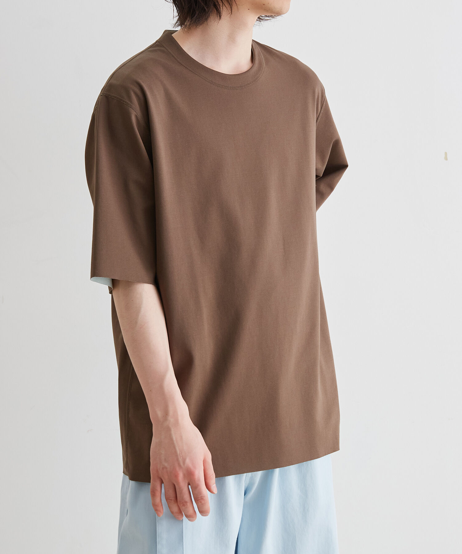 ADAM ET ROPE'「ハイゲージ シャンブレー リバーシブル Tシャツ」|Tシャツ・カットソー|