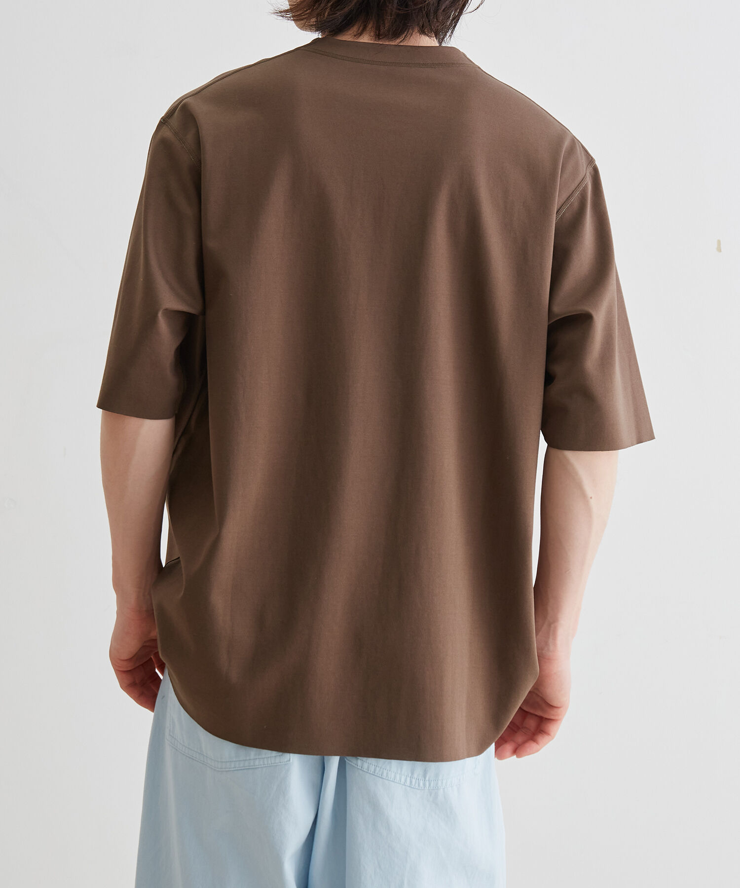 ADAM ET ROPE'「ハイゲージ シャンブレー リバーシブル Tシャツ」|Tシャツ・カットソー|