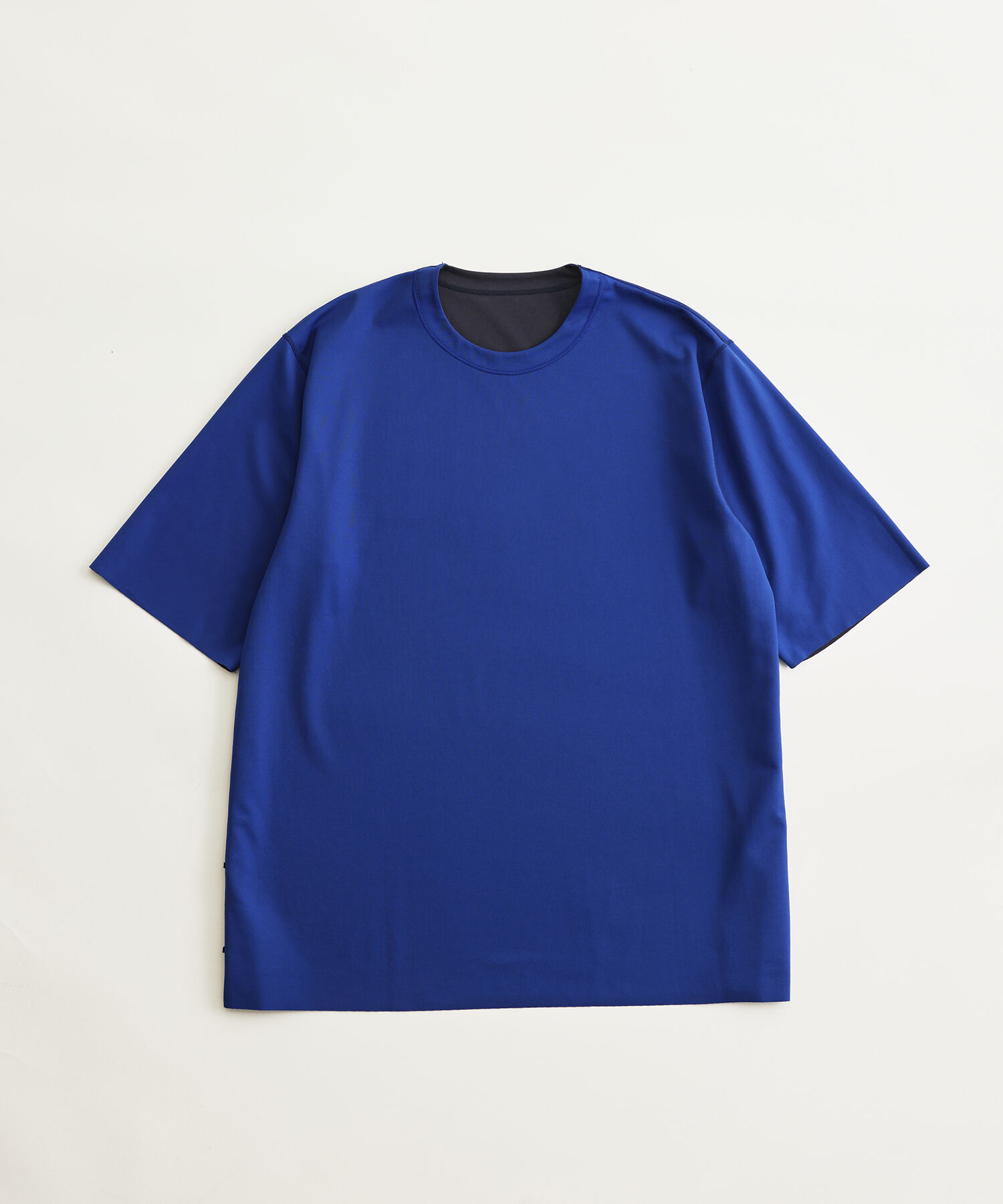 ADAM ET ROPE'「ハイゲージ シャンブレー リバーシブル Tシャツ」|Tシャツ・カットソー|ネイビー系(42)