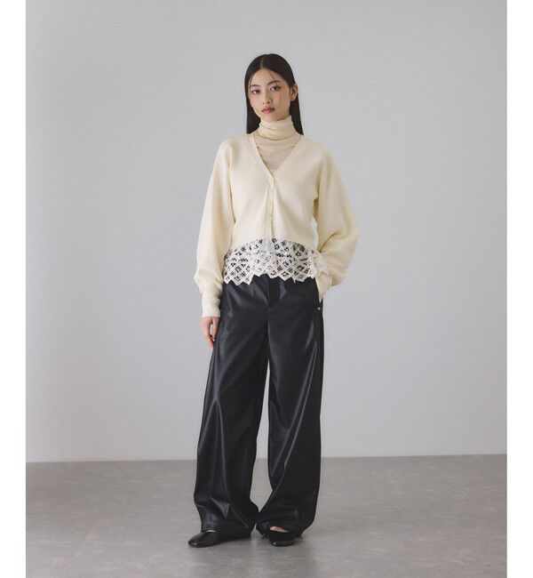 ADAM ET ROPE'「バテンレースコンビニットカーディガン」|カーディガン|