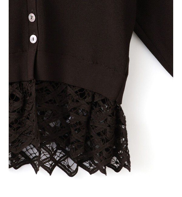 ADAM ET ROPE'「バテンレースコンビニットカーディガン」|カーディガン|