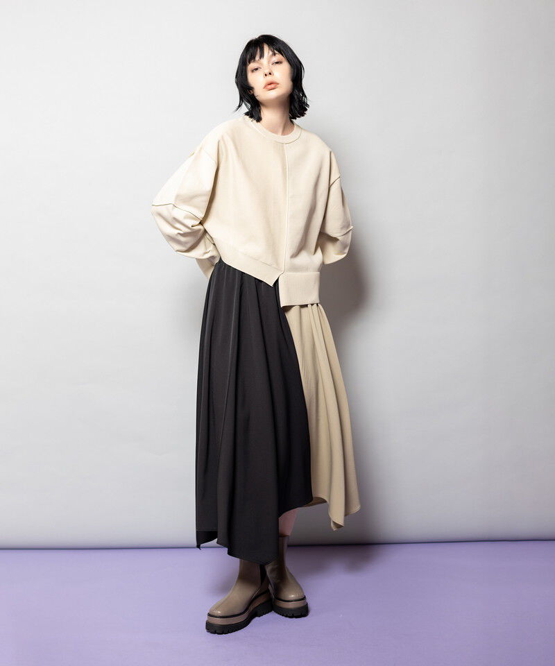  「カーブスリーブニットプルオーバー」|ニット・セーター|