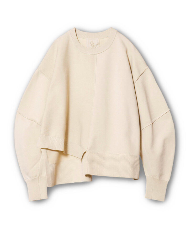  「カーブスリーブニットプルオーバー」|ニット・セーター|