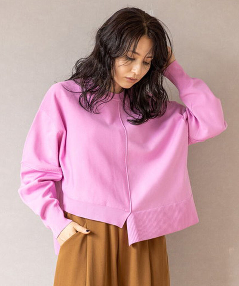  「カーブスリーブニットプルオーバー」|ニット・セーター|PINK