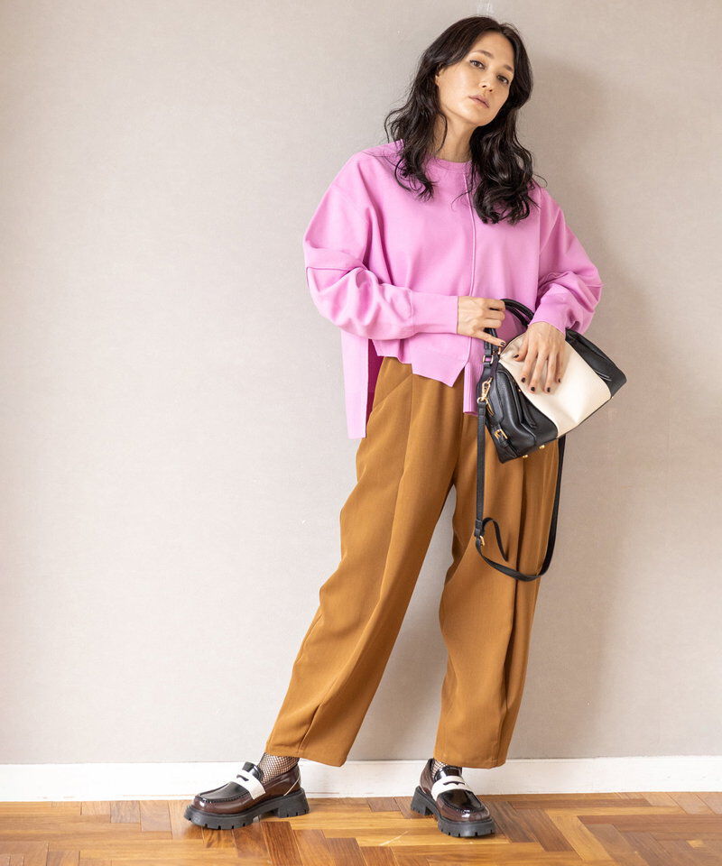  「カーブスリーブニットプルオーバー」|ニット・セーター|