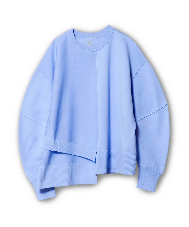  「カーブスリーブニットプルオーバー」|ニット・セーター|