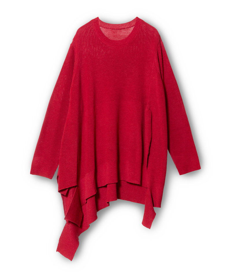  「イレギュラーヘムロングニットプルオーバー」|ニット・セーター|