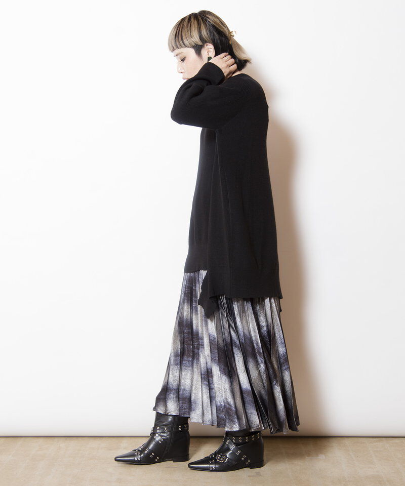  「イレギュラーヘムロングニットプルオーバー」|ニット・セーター|