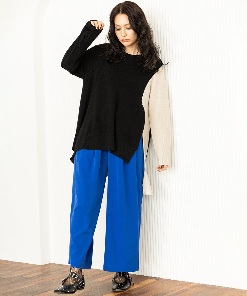  「イレギュラーヘムロングニットプルオーバー」|ニット・セーター|