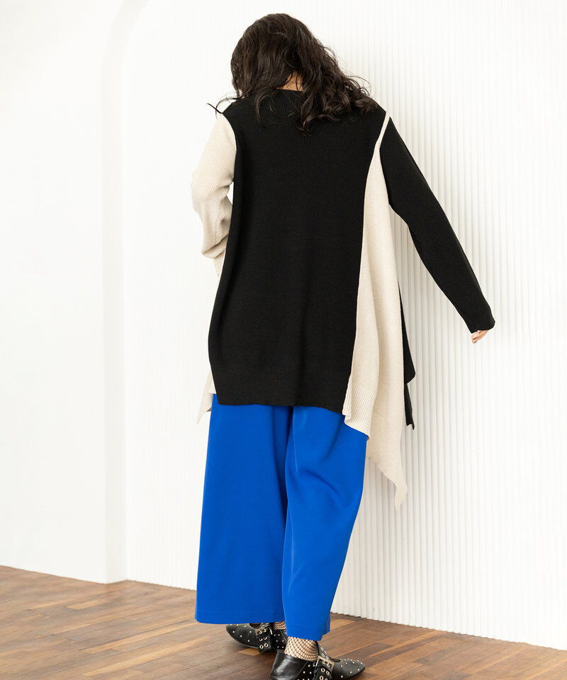  「イレギュラーヘムロングニットプルオーバー」|ニット・セーター|