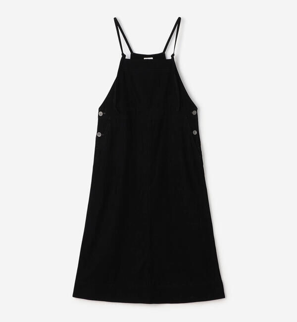 LE GLAZIK「LE GLAZIK | コーデュロイ サロペットスカート WOMEN」|スカート|BLACK