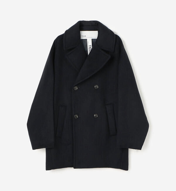  「TICCA | ウール Pコート WOMEN」|ダッフルコート|NAVY