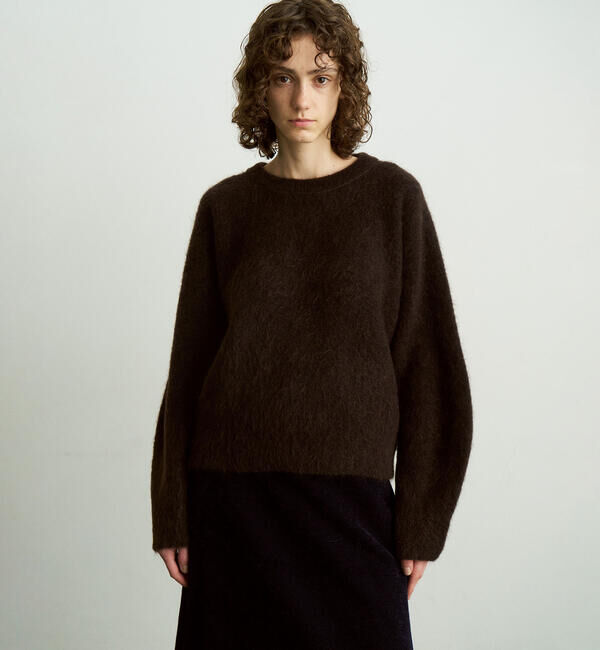 UNFIL「UNFIL | スーパーキッドモヘア クルーネックニットプルーバー WOMEN」|ニット・セーター|