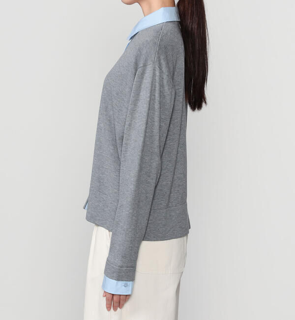  「ADAWAS | レイヤードディティール ニットシャツ WOMEN」|シャツ・ブラウス|