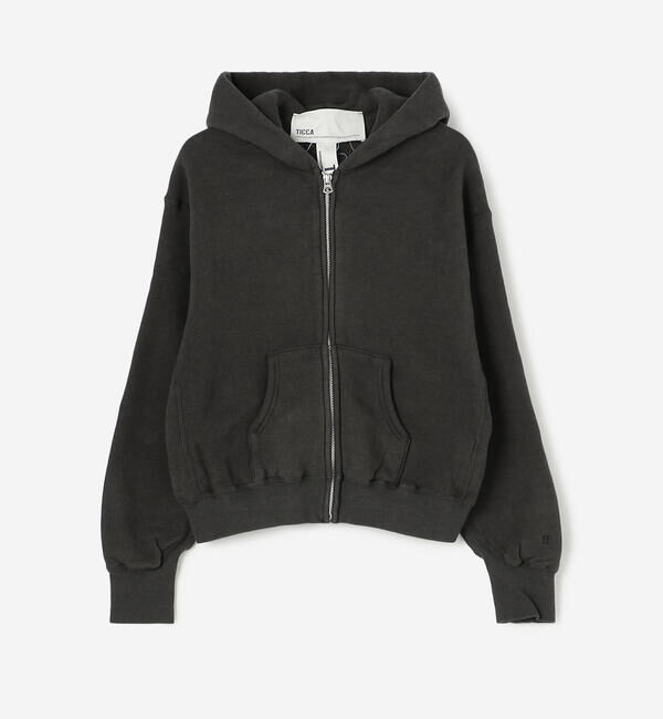  「TICCA | 〈別注〉 ダウニーウラケ ジップパーカー WOMEN」|スウェット・ジャージ|CHARCOAL