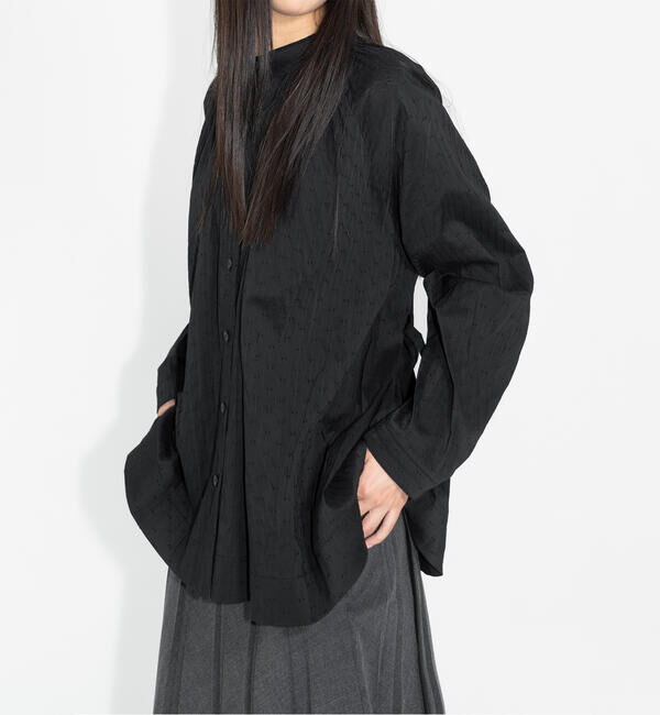  「eunoia | ラウンドカラー ブラウス WOMEN」|シャツ・ブラウス|BLACK