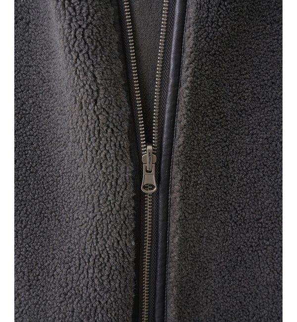 THE PAUSE「【THE PAUSE】ボアフードロングジレ」|ベスト・ジレ|