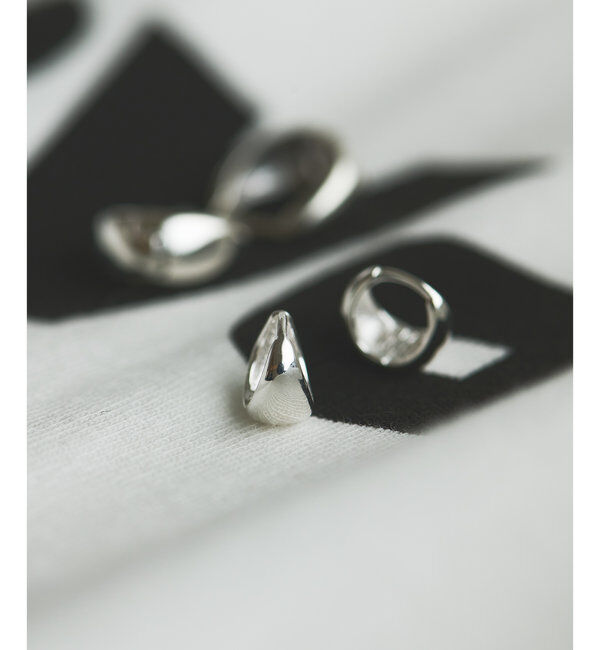 THE PAUSE「【THE PAUSE】ミニフープピアス3」|リング|グレー