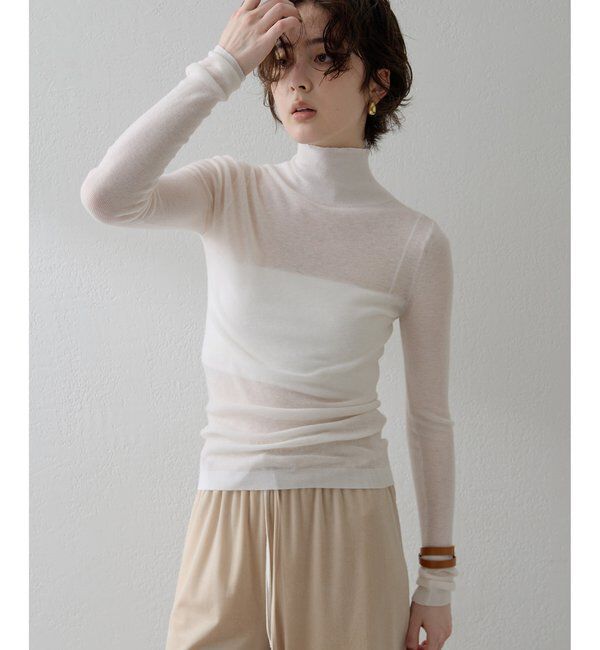 THE PAUSE「【THE PAUSE】リブハイネックプルオーバー」|ニット・セーター|