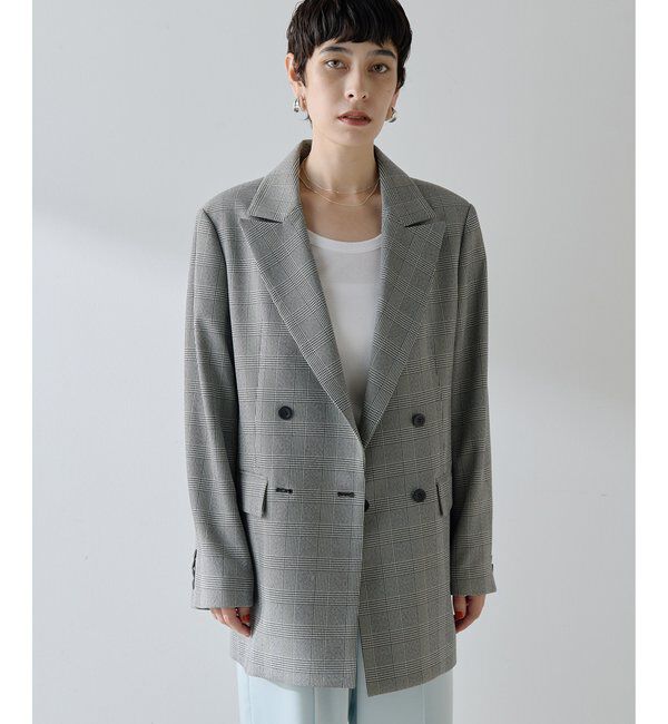 THE PAUSE「【THE PAUSE】チェックダブルジャケット」|テーラードジャケット|