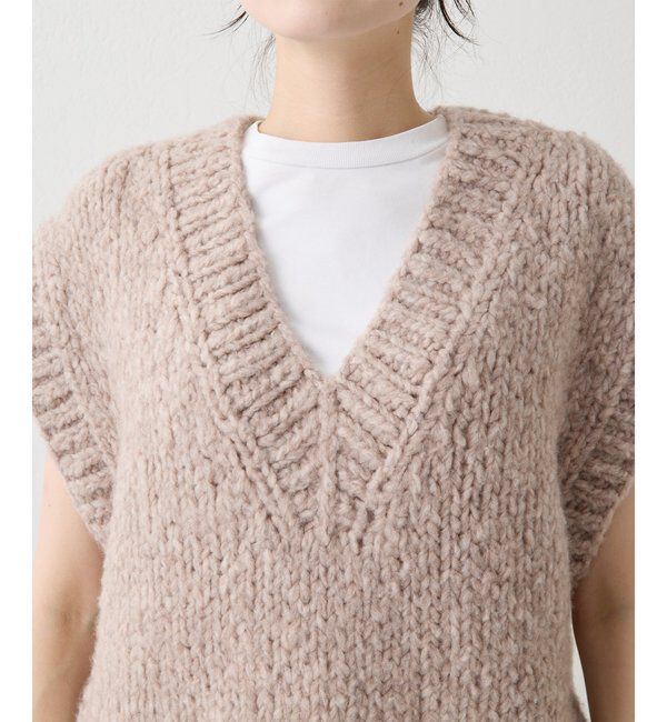  「ハンドニットVプルオーバー」|ニット・セーター|