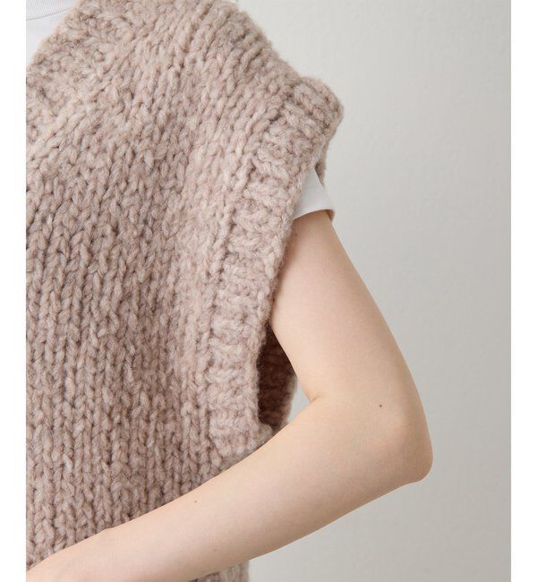  「ハンドニットVプルオーバー」|ニット・セーター|