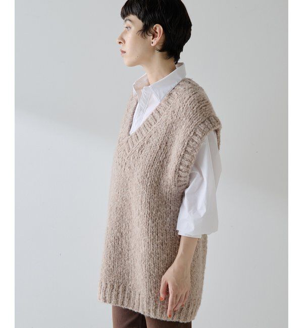  「ハンドニットVプルオーバー」|ニット・セーター|