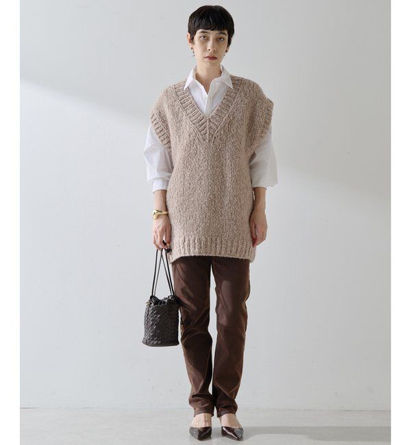  「ハンドニットVプルオーバー」|ニット・セーター|