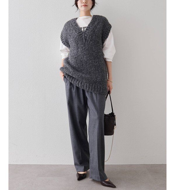  「ハンドニットVプルオーバー」|ニット・セーター|