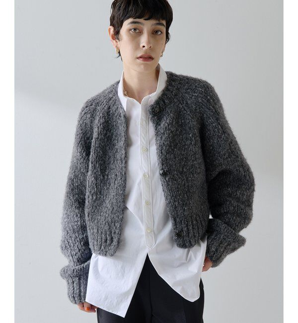  「ハンドニットカーディガン」|ニット・セーター|チャコールグレー