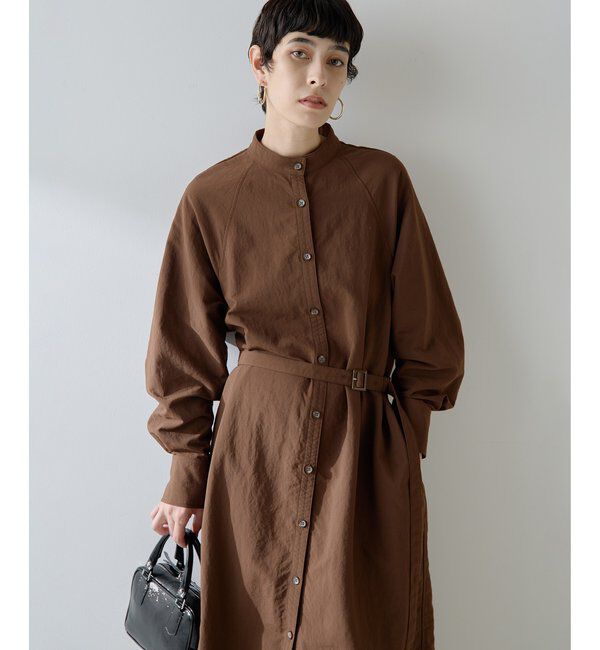  「ナイロンシャツドレス」|ワンピース|