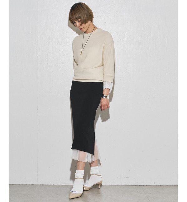 GEMINI「【GEMINI】ニットレイヤードスカート」|スカート|