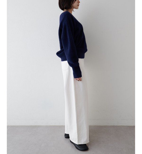  「フォックスウール Vネックプルオーバー」|ニット・セーター|