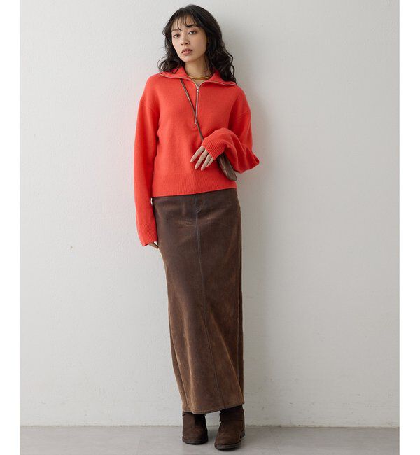  「ウールカシミヤZIPニットプルオーバー」|ニット・セーター|