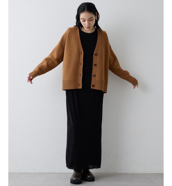 Drawing Numbers「【Drawing Numbers】接結ルーズVネックカーディガン」|ニット・セーター|