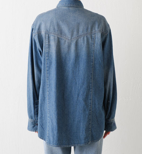  「ボウタイデニムシャツ」|シャツ・ブラウス|